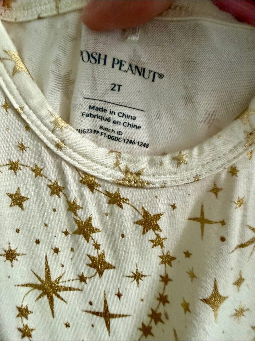 Posh Peanut Gold Star Tulle Tutu Bodysuit Cream & Gold